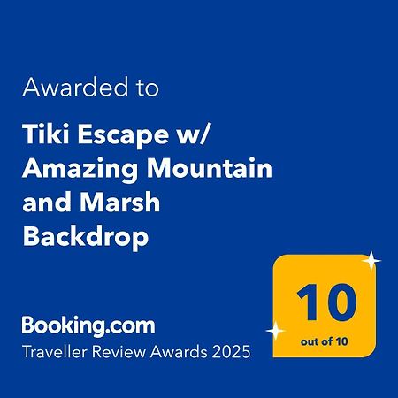 Tiki Escape W/ Amazing Mountain And Marsh Backdrop Villa Rockaway Beach Bagian luar foto